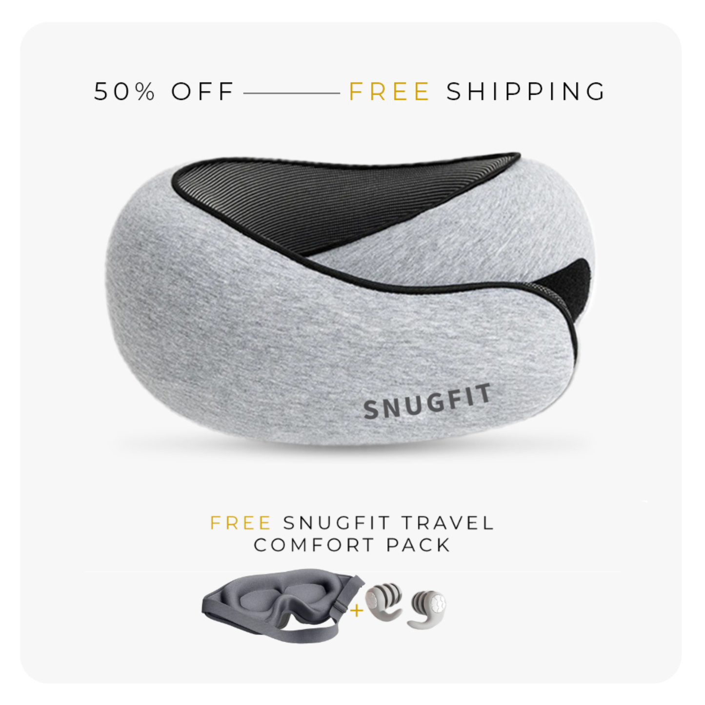 SnugFit Travel Pillow + FREE $50 Sleep Bundle
