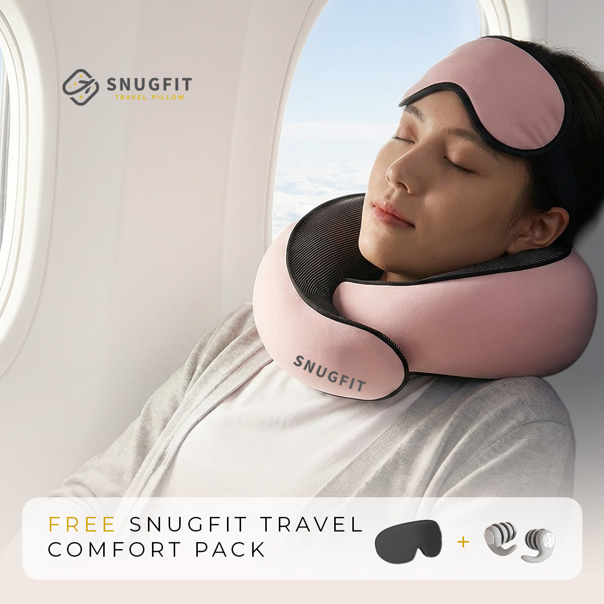SnugFit Travel Pillow + FREE $50 Sleep Bundle