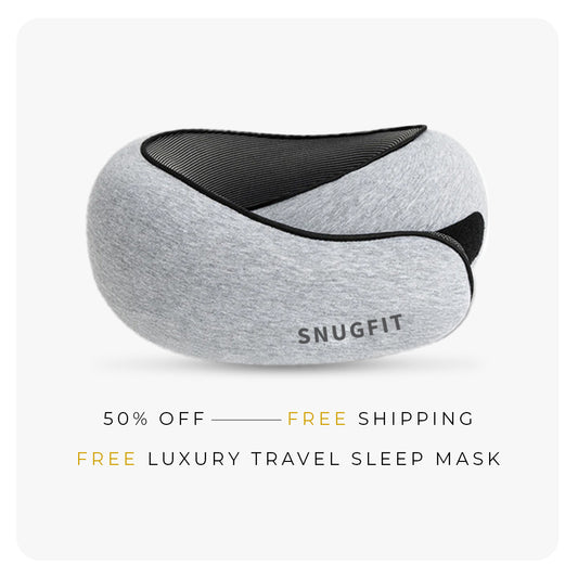 Snugfit™ Travel Pillow - 50% OFF Plus FREE ($40) Luxury Sleep Mask!